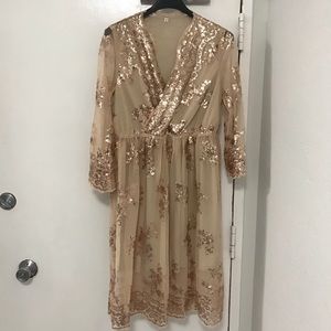 Gold Sequin Dress